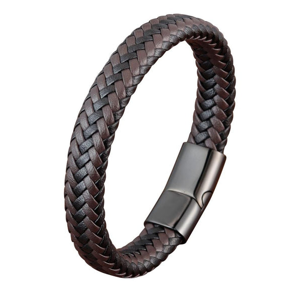 Reticulate Pattern Leather Bracelet