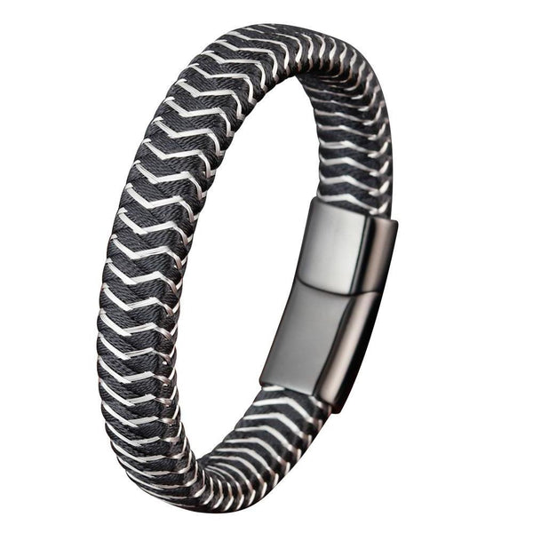 Snake Pattern Leather Bracelet