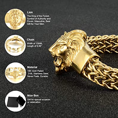 Men's Lion King Cuff Bracelet